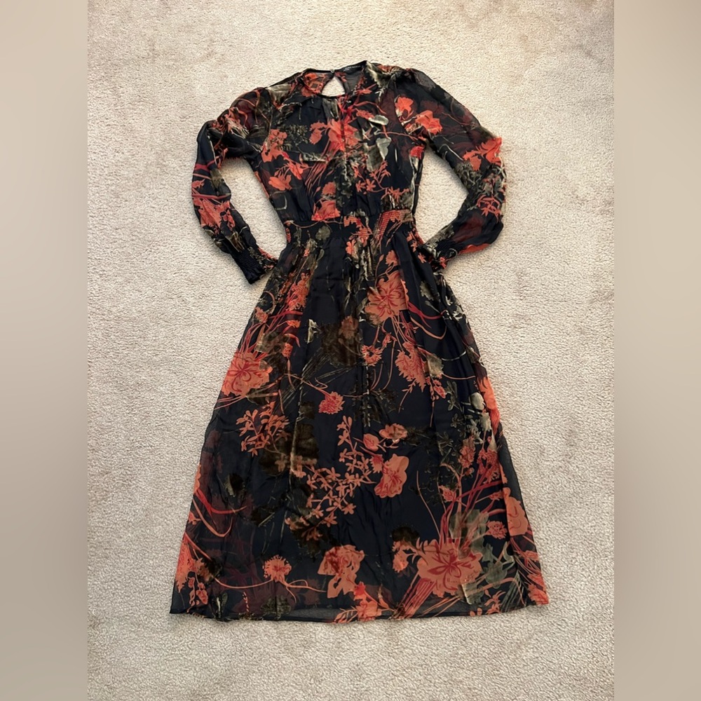 COPY - ZARA ORGANZA SILK MIDI DRESS